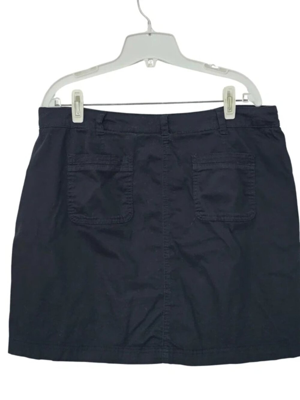 Karen Scott Black Skort Skirt w. Embroidered Flowers Size 12 - Picture 4 of 9